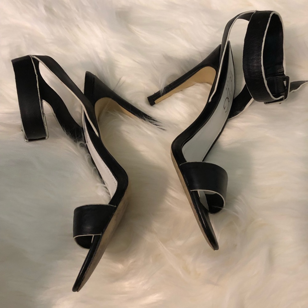 BCBG ankle strap heels 6